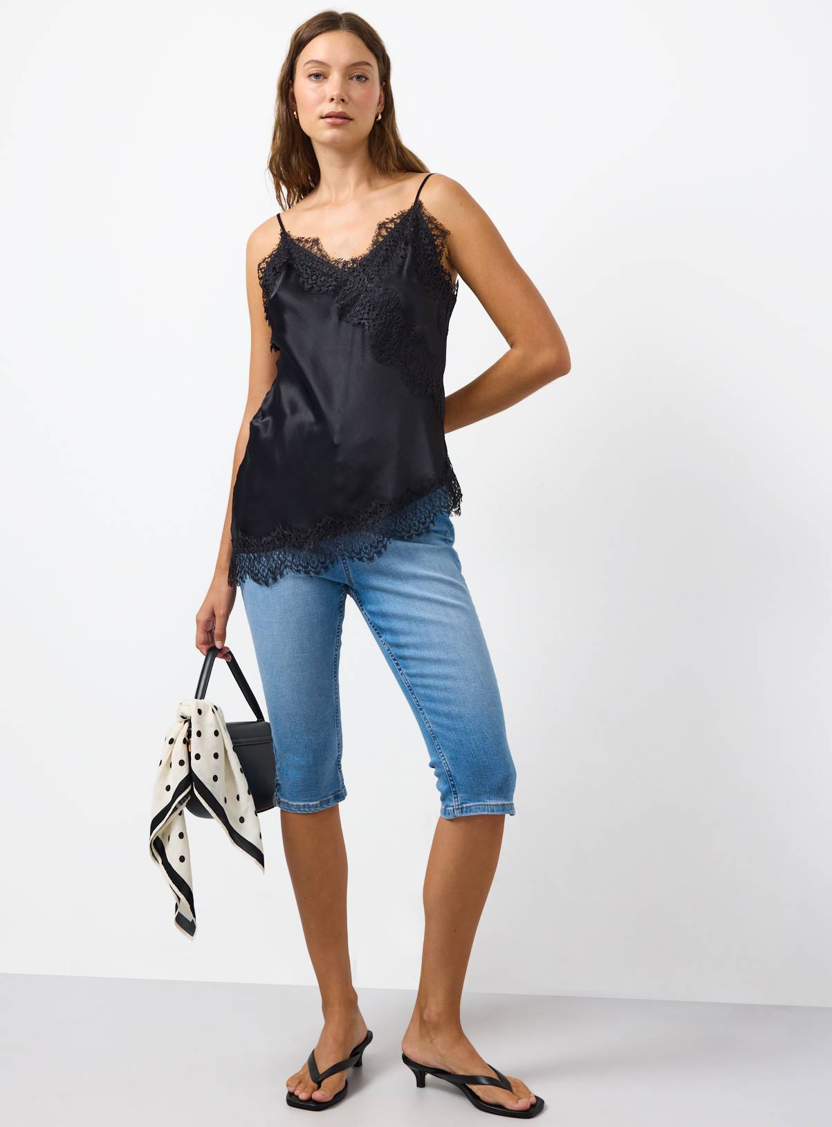 Mid Denim High Rise Capris 8 - Image 2